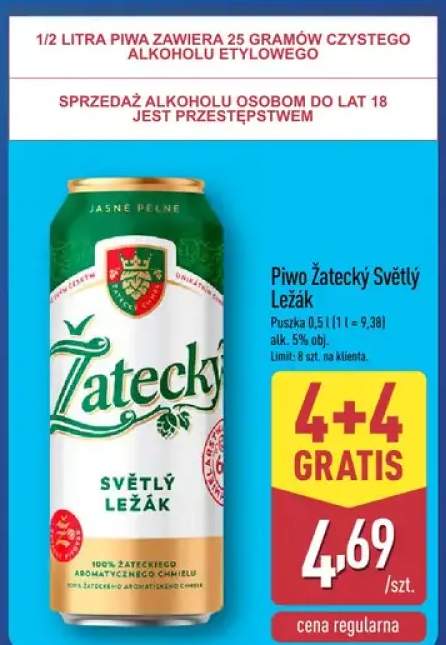 Piwo Žatecký Světlý Ležák