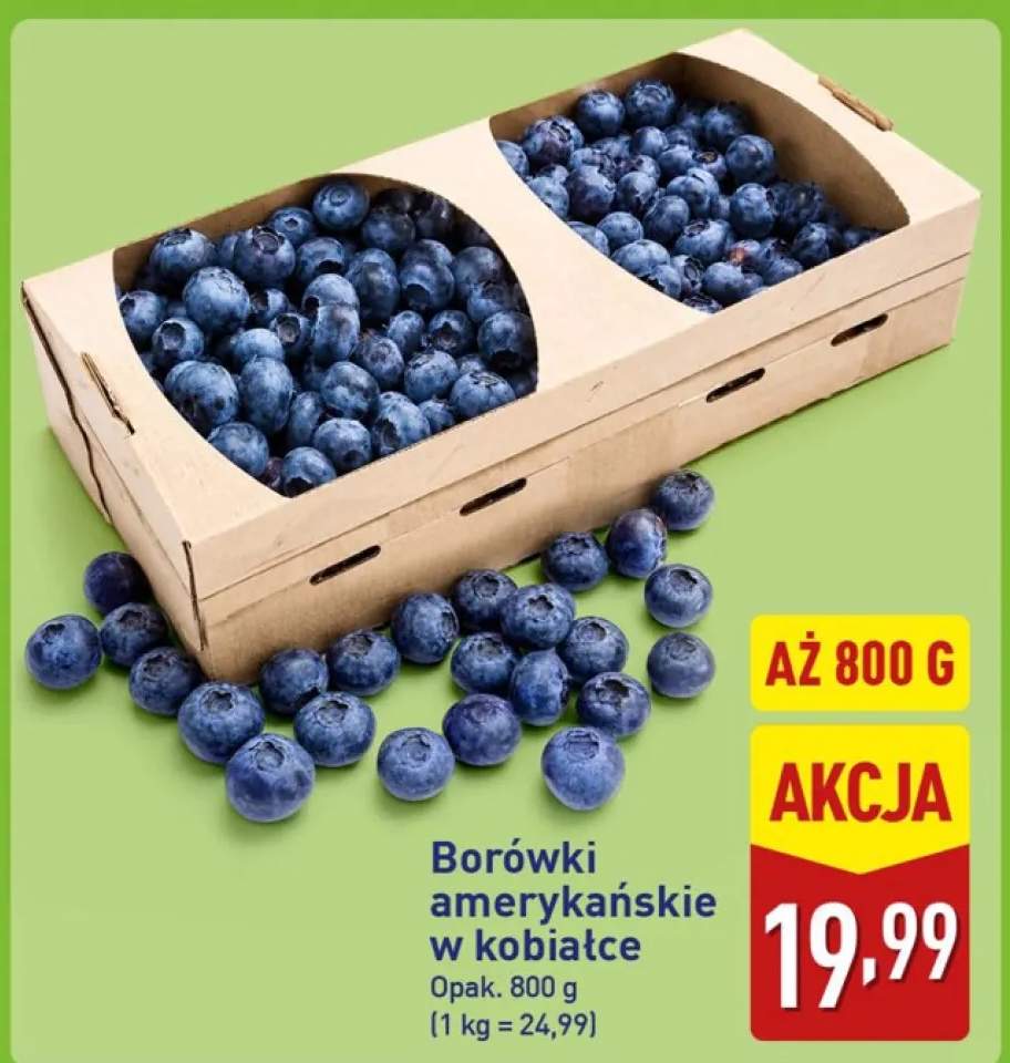 Borówki amerykańskie w kobiałce