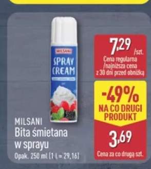 Bita śmietana w sprayu MILSANI