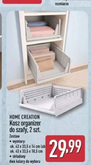 Kosz organizer do szafy HOME CREATION 2-pak