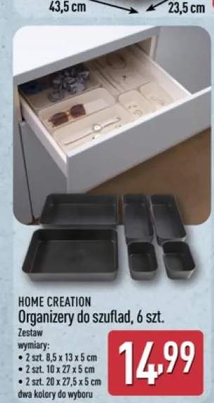 Organizery do szuflad HOME CREATION 6-pak