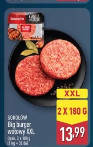 Big burger wołowy XXL Sokołów