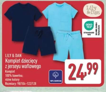 Komplet dziecięcy z jerseyu waflowego LILY & DAN