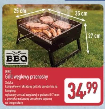 Grill węglowy przenośny BBQ