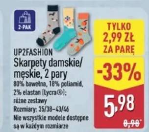 Skarpety damskie/męskie UP2FASHION 2-pak