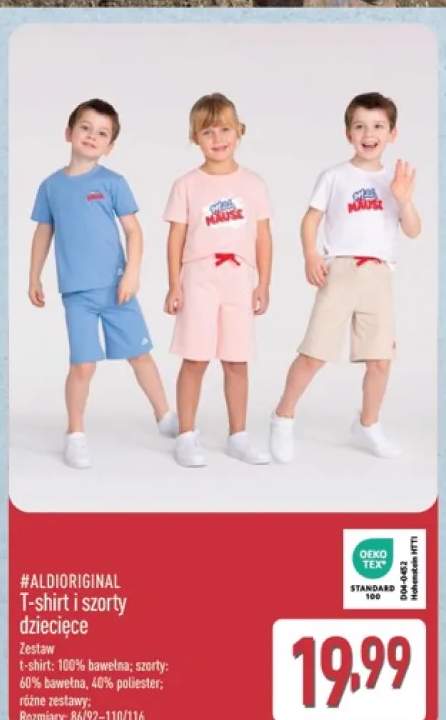 T-shirt i szorty dziecięce #ALDIORIGINAL