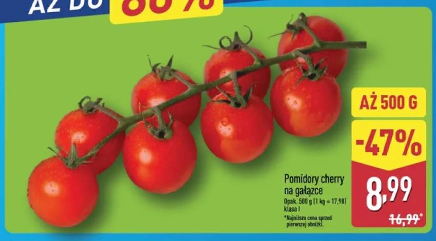 Pomidory cherry na gałązce klasa I
