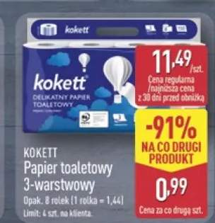 Papier toaletowy 3-warstwowy KOKETT