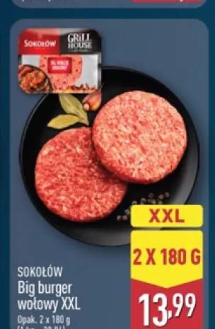 Big burger wołowy XXL Sokołów