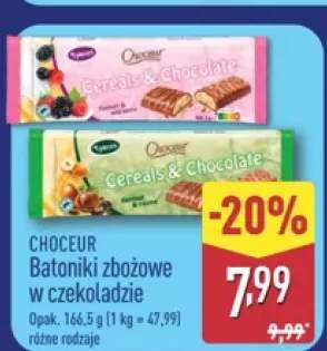 Batoniki zbożowe w czekoladzie Choceur Cereals & Chocolate Yoghurt & wild berry