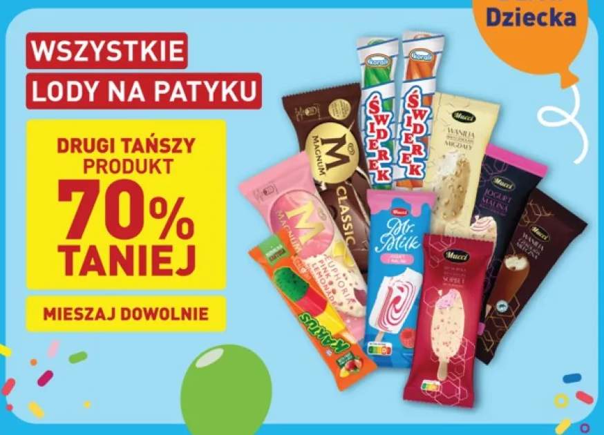 Lody na patyku Koral Świderek