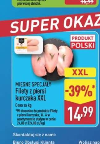 Filety z piersi kurczaka XXL Mięsne Specjały