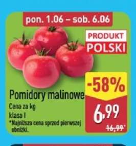 Pomidory malinowe polskie klasa I