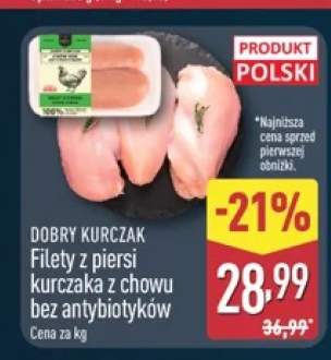 Filety z piersi kurczaka z chowu bez antybiotyków Dobry Kurczak