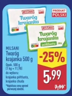 Twaróg krajanka półtłusta Milsani