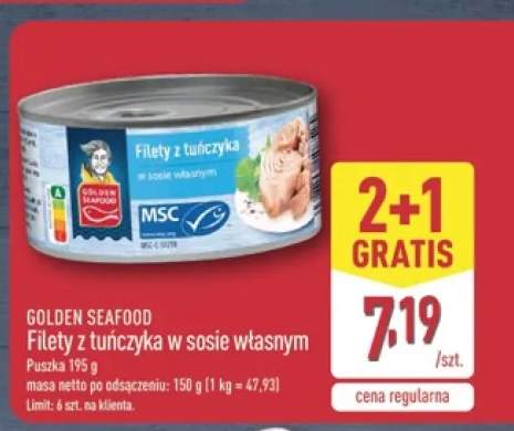 Filety z tuńczyka w sosie własnym GOLDEN SEAFOOD