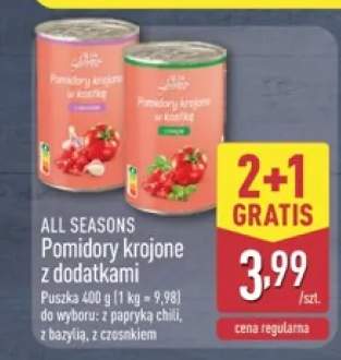 Pomidory krojone z czosnkiem ALL SEASONS