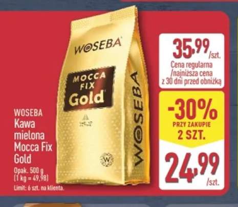 Kawa mielona WOSEBA Mocca Fix Gold