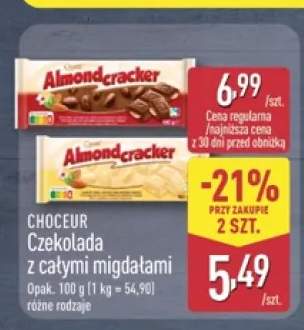 Czekolada z całymi migdałami CHOCEUR