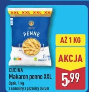 Makaron penne XXL z semoliny z pszenicy durum Cucina