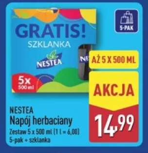 Napój herbaciany Nestea 5-pak 500ml ze szklanką