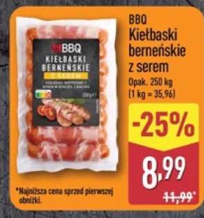 Kiełbaski berneńskie z serem BBQ