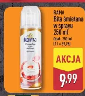 Bita śmietana w sprayu Rama