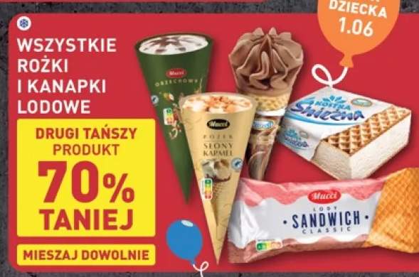 Rożki i kanapki lodowe