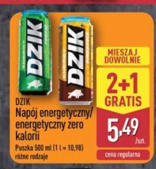 Napój energetyczny zero kalorii DZIK
