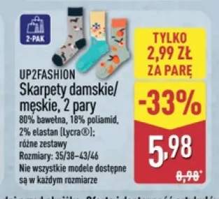 Skarpety damskie/męskie UP2FASHION 2-pak