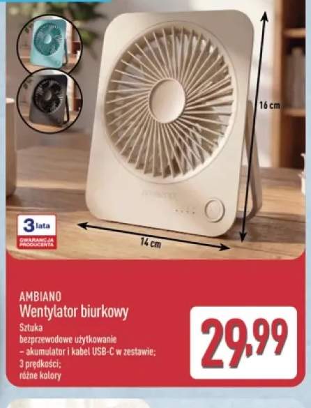 Wentylator biurkowy AMBIANO