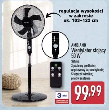 Wentylator stojący AMBIANO 50W