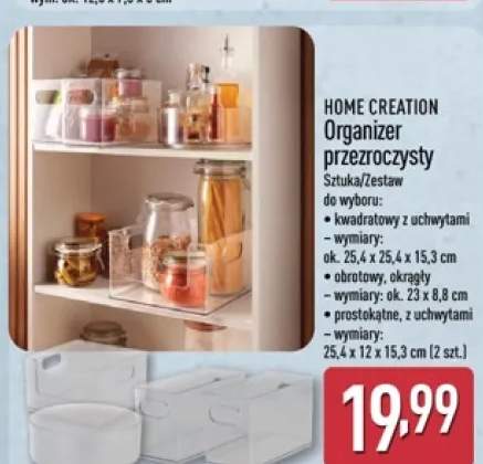 Organizer przezroczysty obrotowy okrągły HOME CREATION