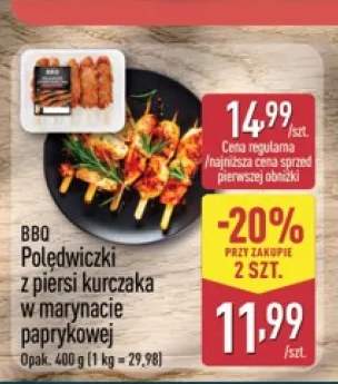 Polędwiczki z piersi kurczaka w marynacie paprykowej BBQ