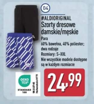Szorty dresowe damskie/męskie #ALDIORIGINAL