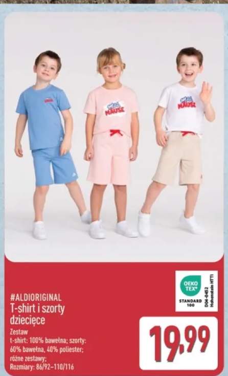 T-shirt i szorty dziecięce #ALDIORIGINAL