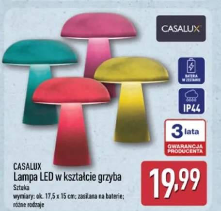 Lampa LED w kształcie grzyba CASALUX