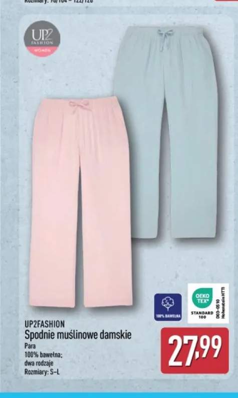 Spodnie muślinowe damskie UP2FASHION