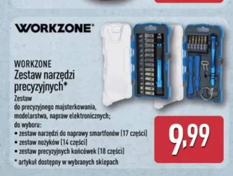 Zestaw narzędzi precyzyjnych WORKZONE zestaw narzędzi do naprawy smartfonów (17 części)