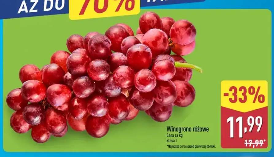 Winogrono różowe klasa I