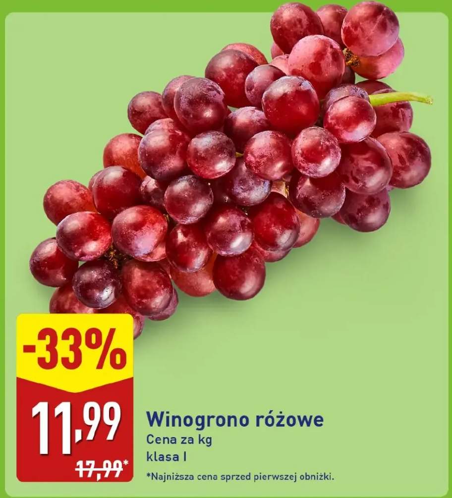 Winogrono różowe klasa I