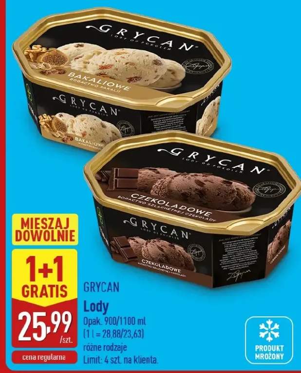 Lody GRYCAN czekoladowe