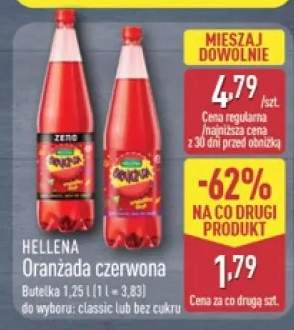 Oranżada czerwona Hellena bez cukru