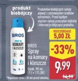 Spray na komary i kleszcze Bros
