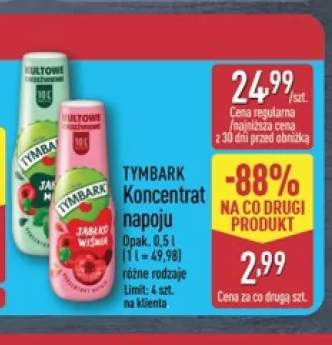 Koncentrat napoju Tymbark Jabłko Wiśnia