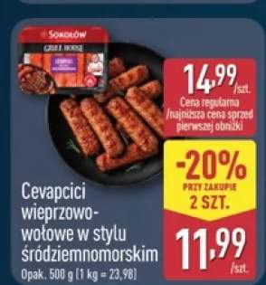 Cevapcici wieprzowo-wołowe w stylu śródziemnomorskim Sokołów