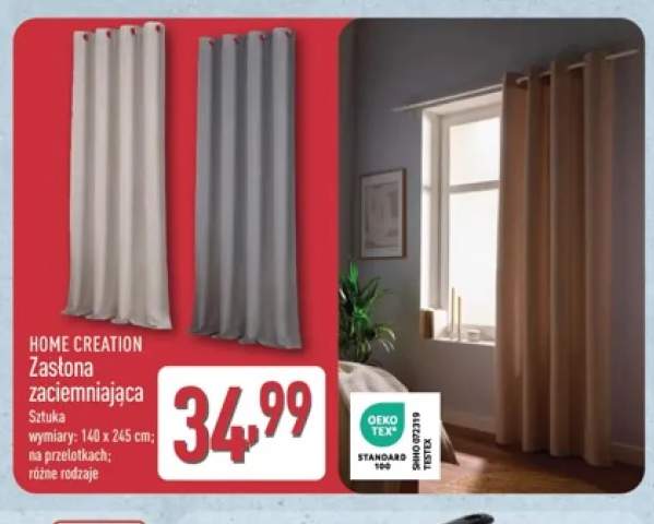 Zasłona zaciemniająca Home Creation
