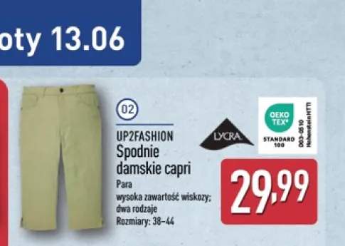 UP2FASHION Spodnie damskie capri