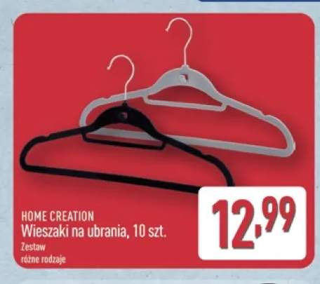 Wieszaki na ubrania HOME CREATION 10-pak
