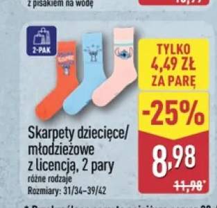 Skarpety dziecięce młodzieżowe z licencją 2-pak